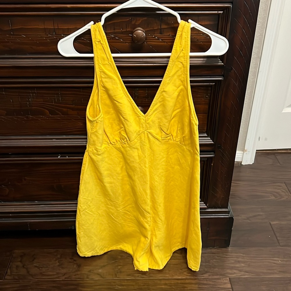 RVCA Yellow Shorts Romper